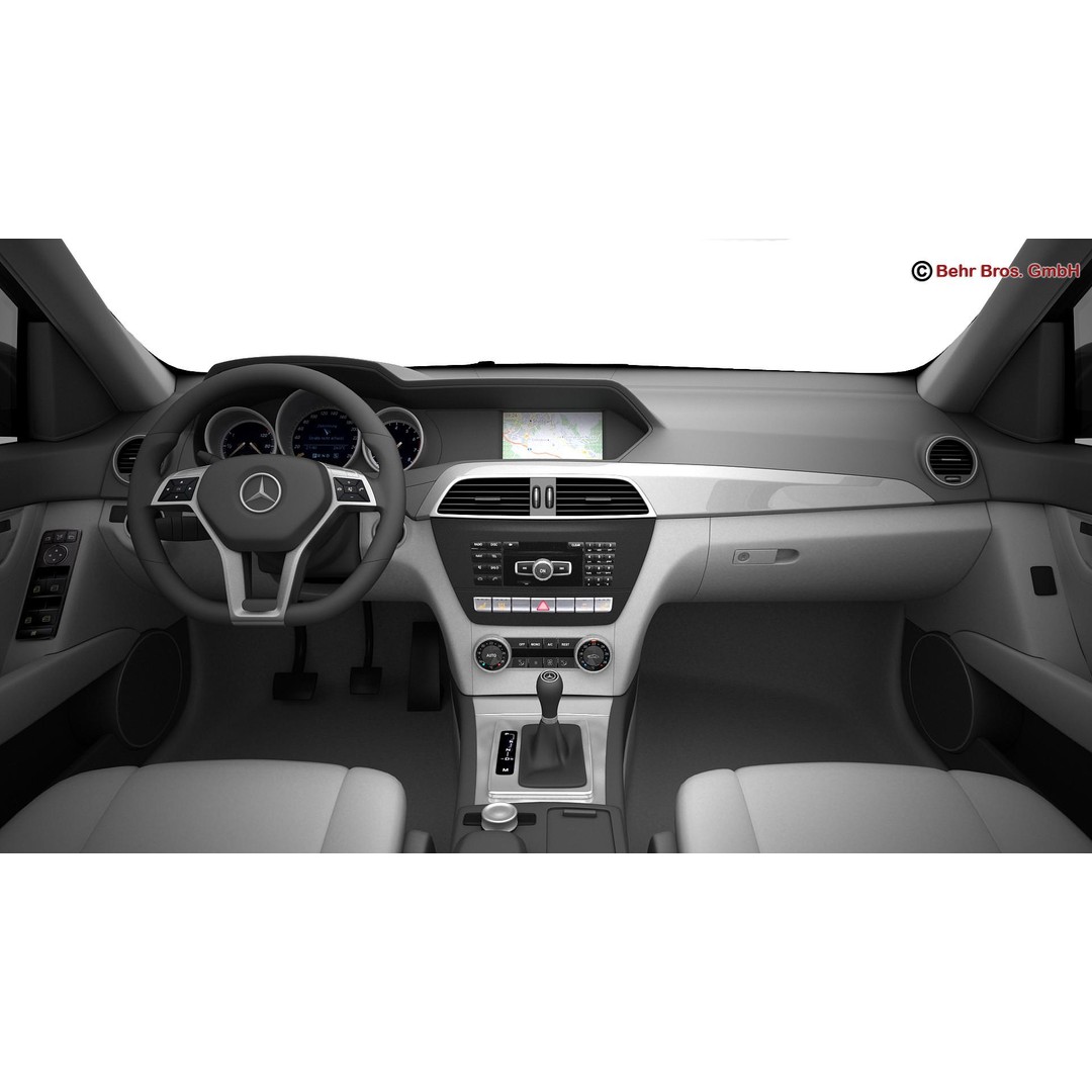 Mercedes C Class 2012 3D Model – High Poly Detailed Vehicle, FBX - View 18