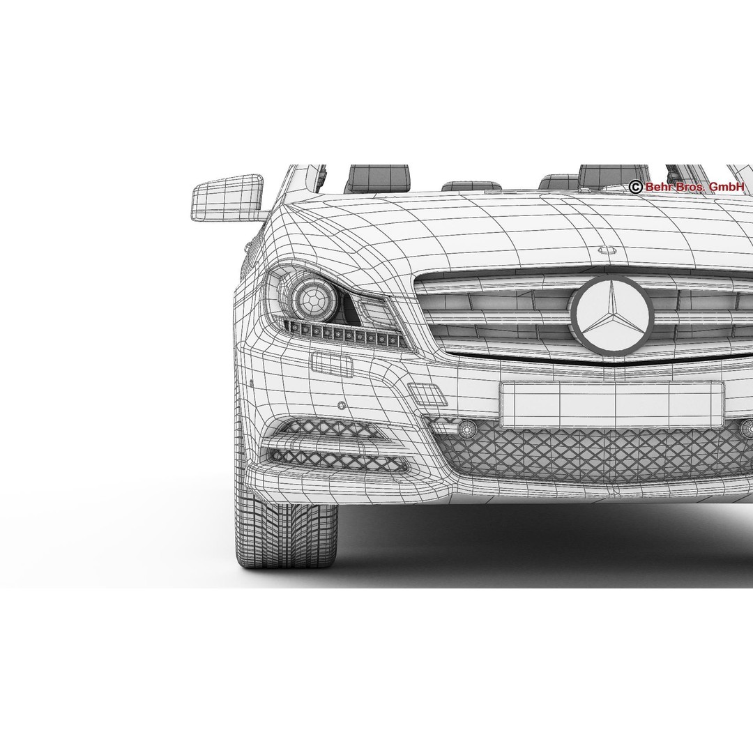 Mercedes C Class 2012 3D Model – High Poly Detailed Vehicle, FBX - View 26