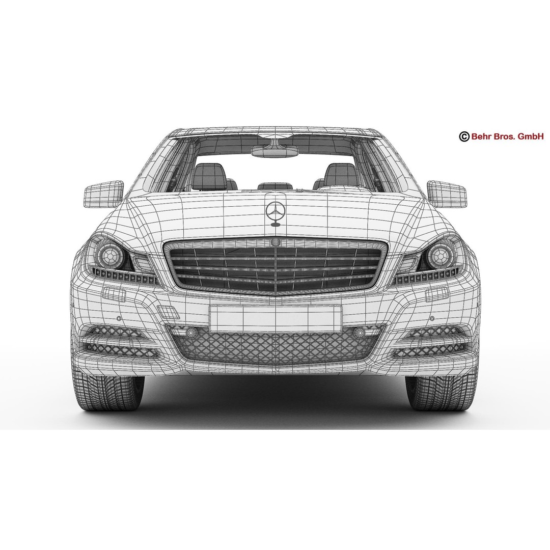 Mercedes C Class 2012 3D Model – High Poly Detailed Vehicle, FBX - View 31
