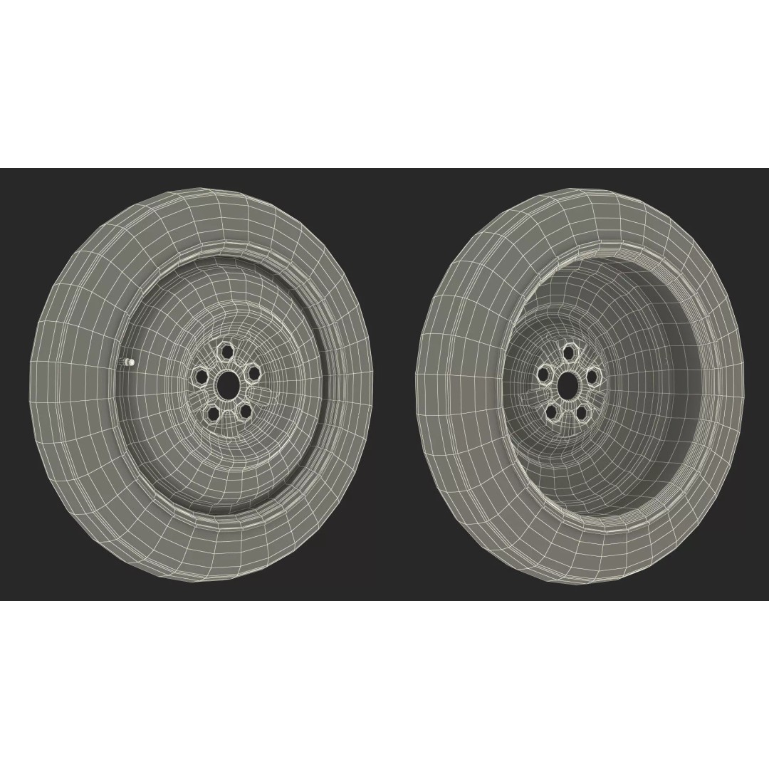 Spare Tire Compact Wheel 3D Model – High Quality PBR Vehicle Part, FBX - View 15