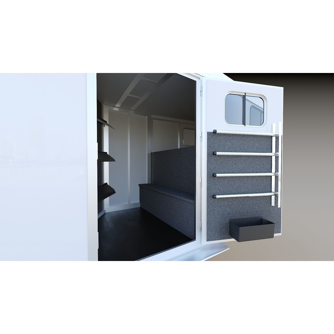 Gooseneck Horse Trailer 3D Model – Low Poly Game Asset, PBR Textures - View 14