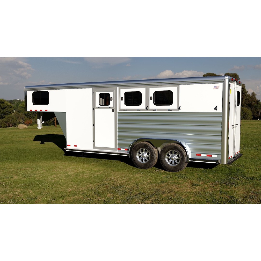 Gooseneck Horse Trailer 3D Model – Low Poly Game Asset, PBR Textures - View 27