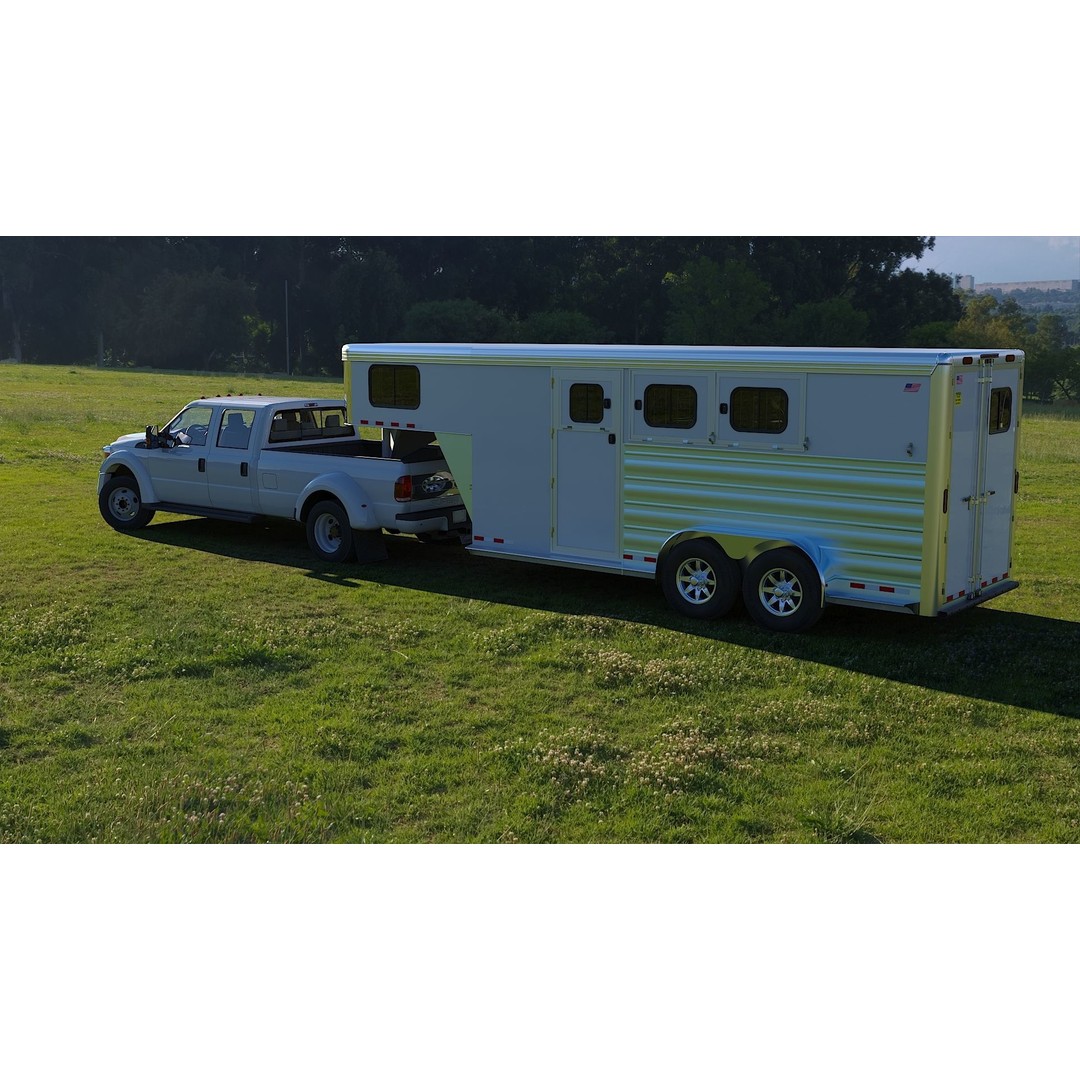 Gooseneck Horse Trailer 3D Model – Low Poly Game Asset, PBR Textures - View 30