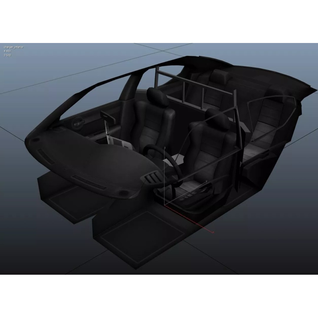 American Police Car 3D Model – Low Poly Game Ready Asset, FBX - View 49