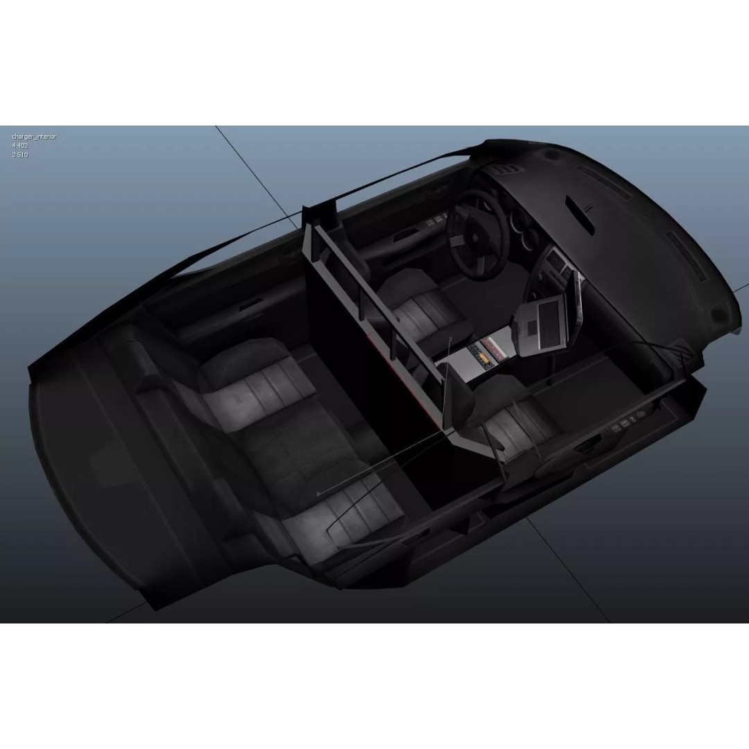 American Police Car 3D Model – Low Poly Game Ready Asset, FBX - View 50
