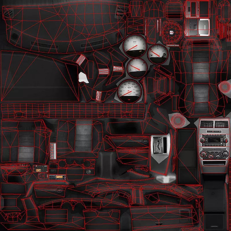 American Police Car 3D Model – Low Poly Game Ready Asset, FBX - View 54