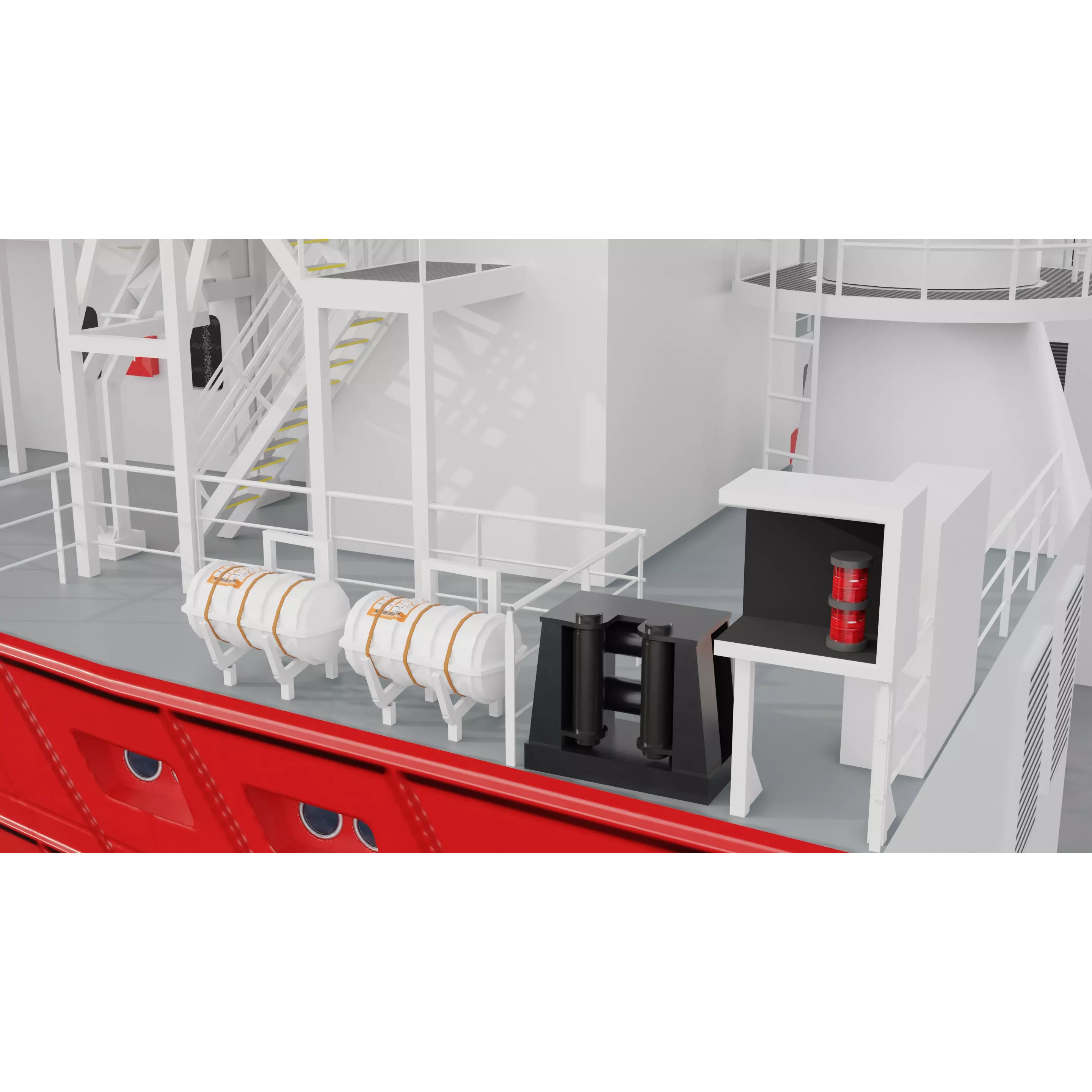 HeavyLift Vessel - Low-Poly Game-Ready 3D Model - View 14