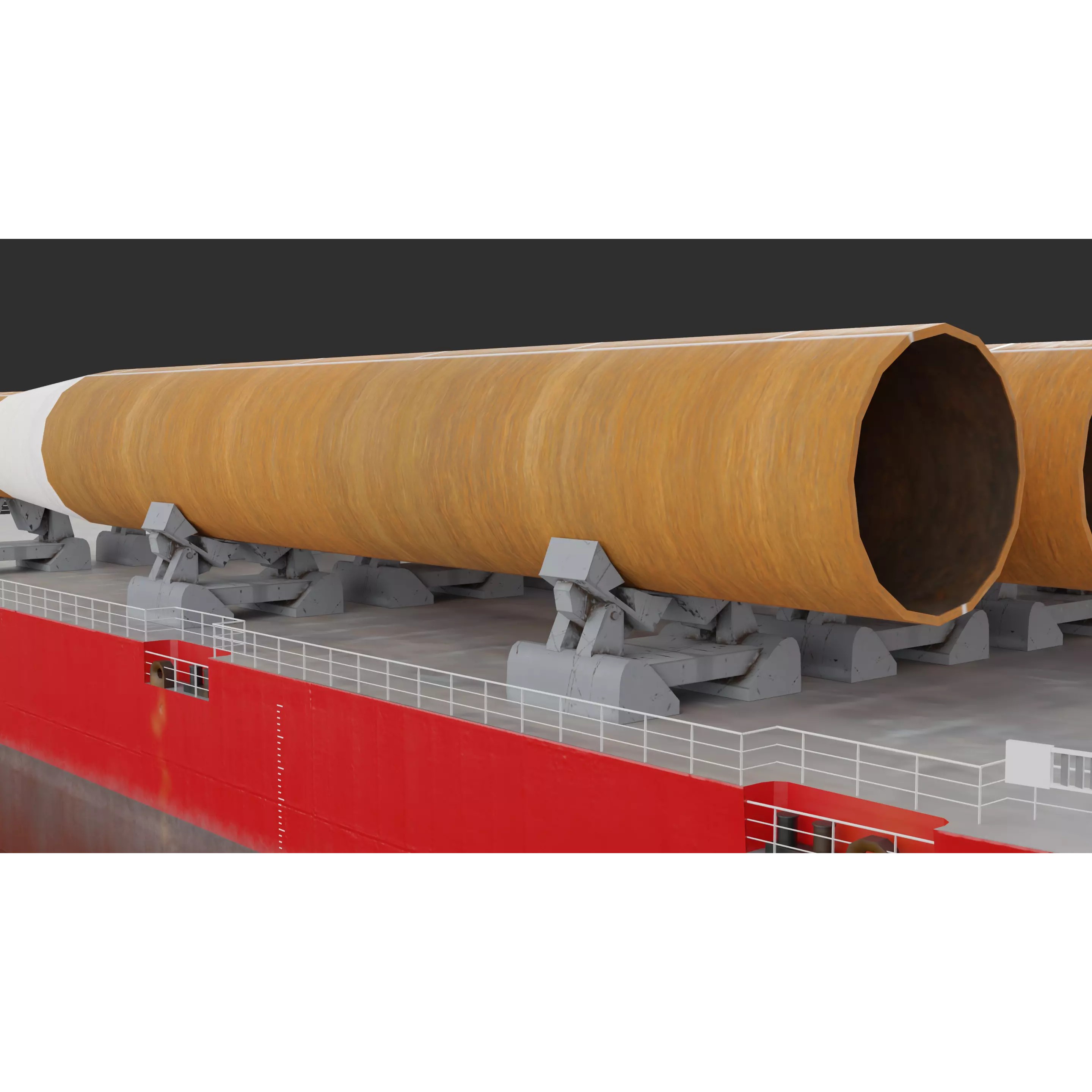 HeavyLift Vessel - Low-Poly Game-Ready 3D Model - View 16