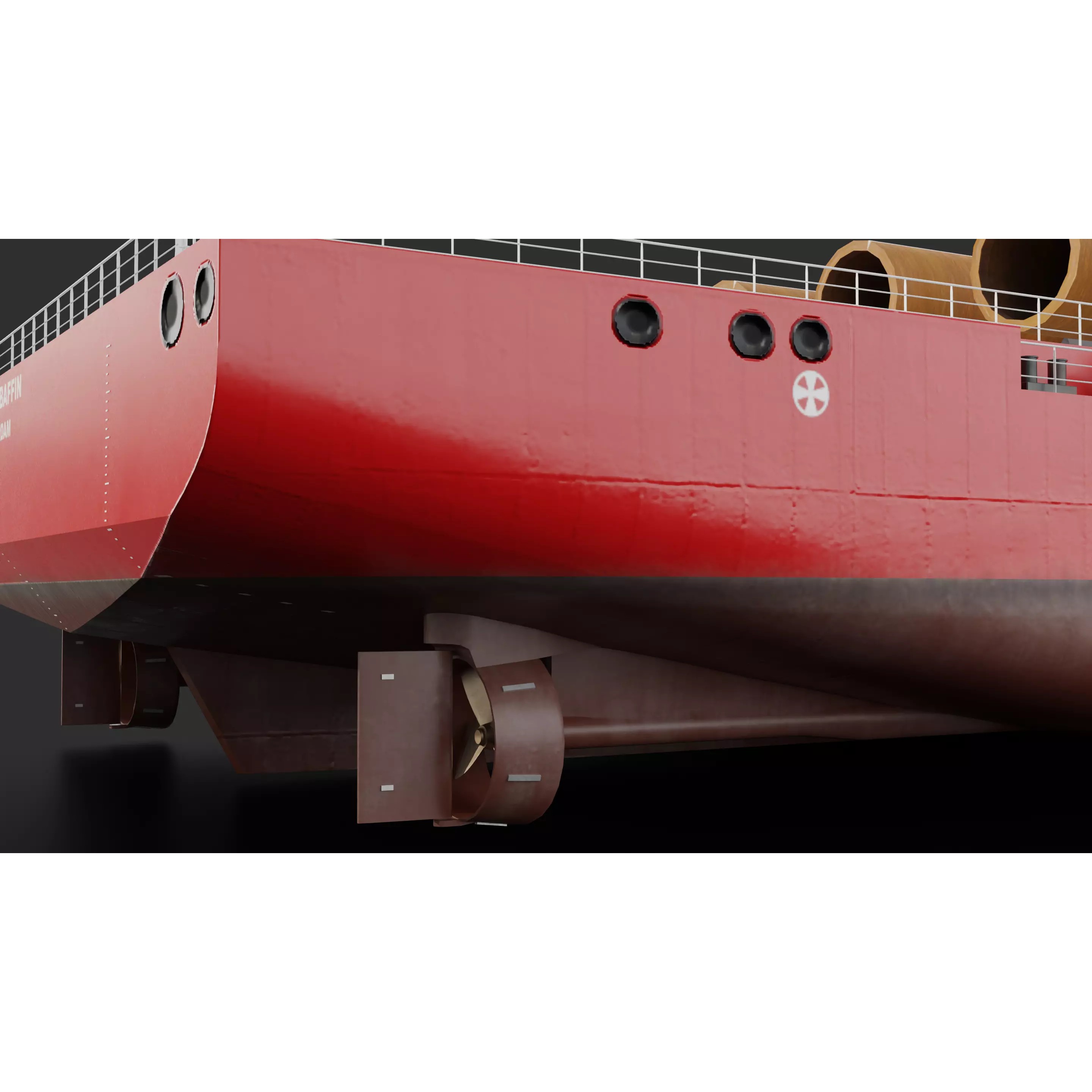 HeavyLift Vessel - Low-Poly Game-Ready 3D Model - View 17