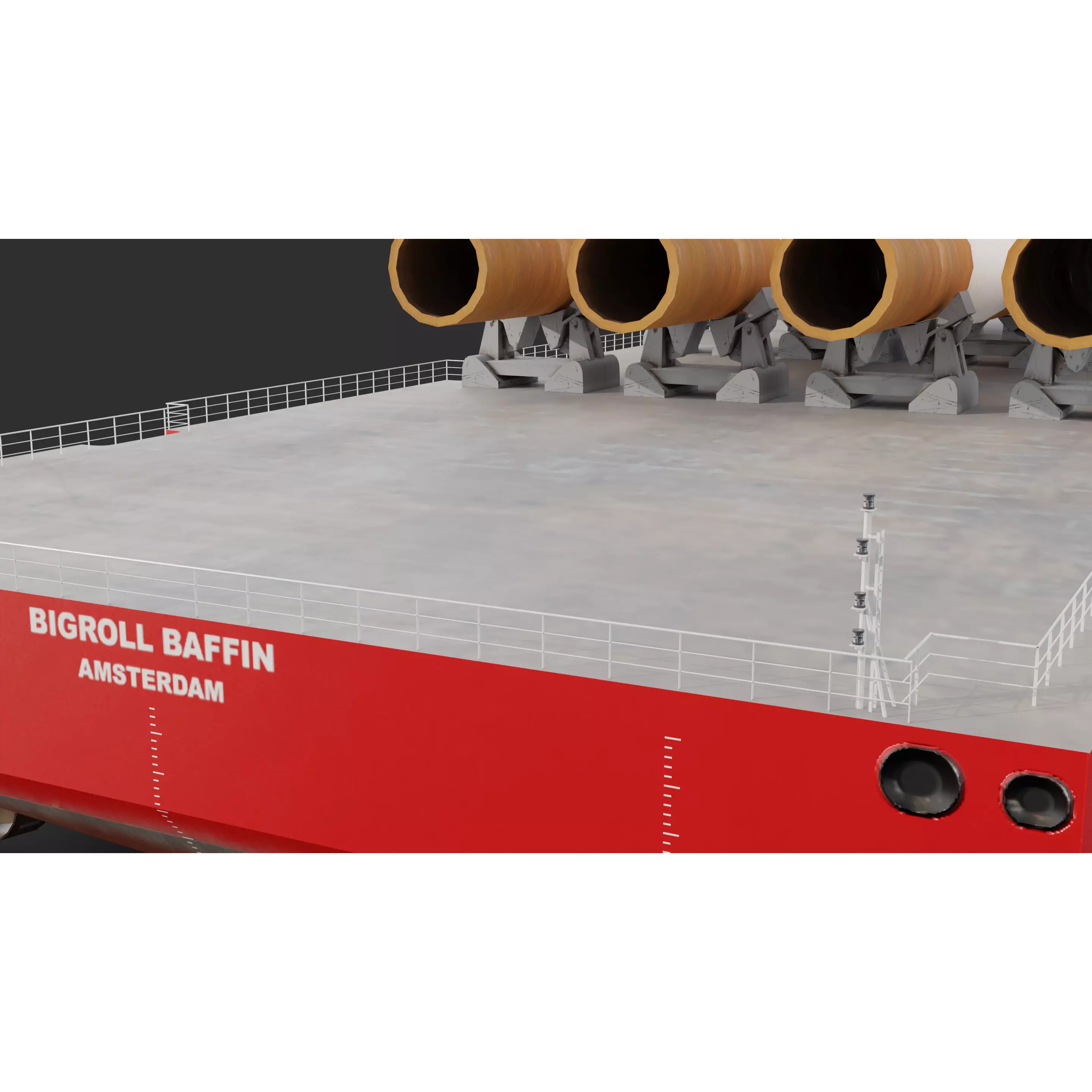 HeavyLift Vessel - Low-Poly Game-Ready 3D Model - View 18