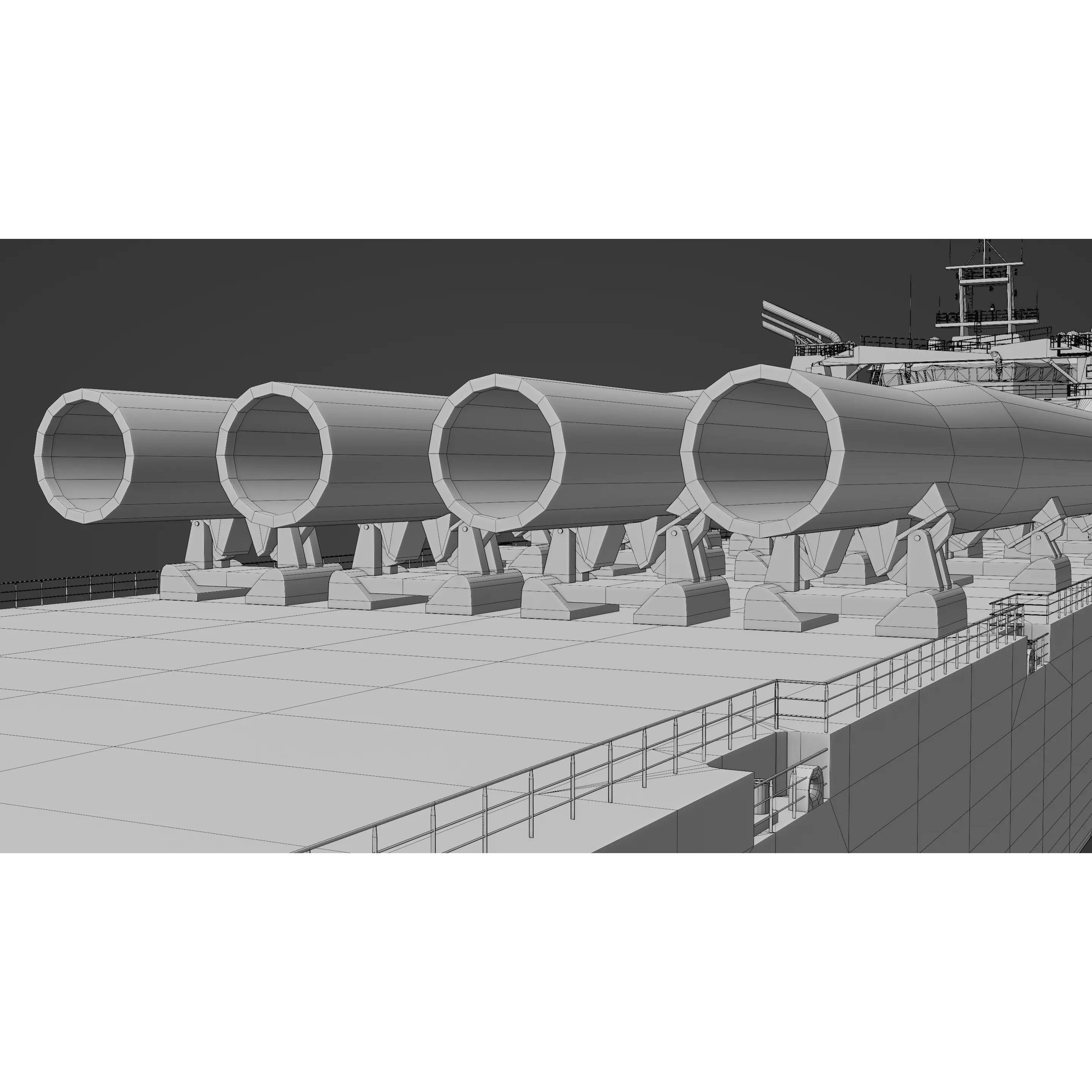 HeavyLift Vessel - Low-Poly Game-Ready 3D Model - View 23