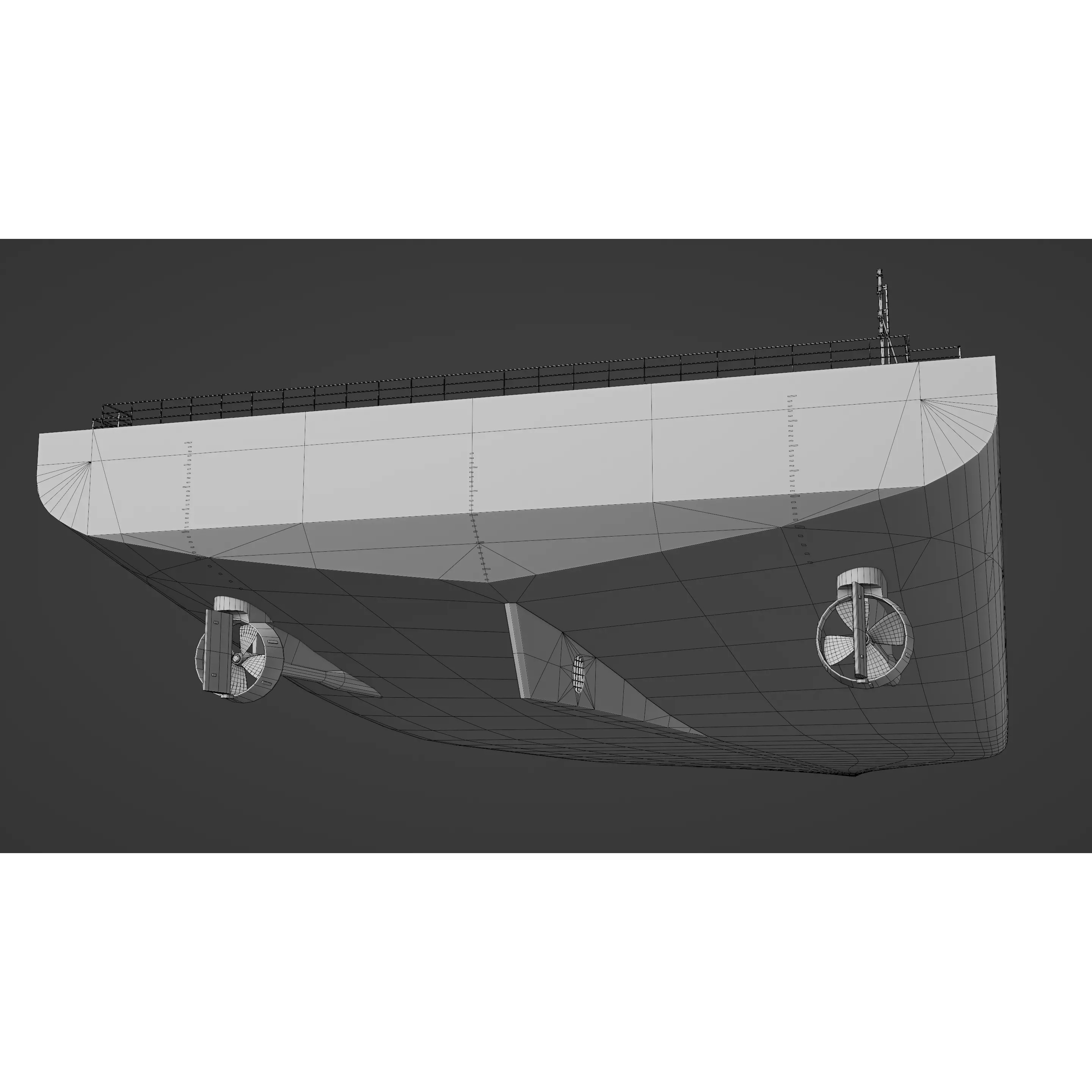 HeavyLift Vessel - Low-Poly Game-Ready 3D Model - View 24