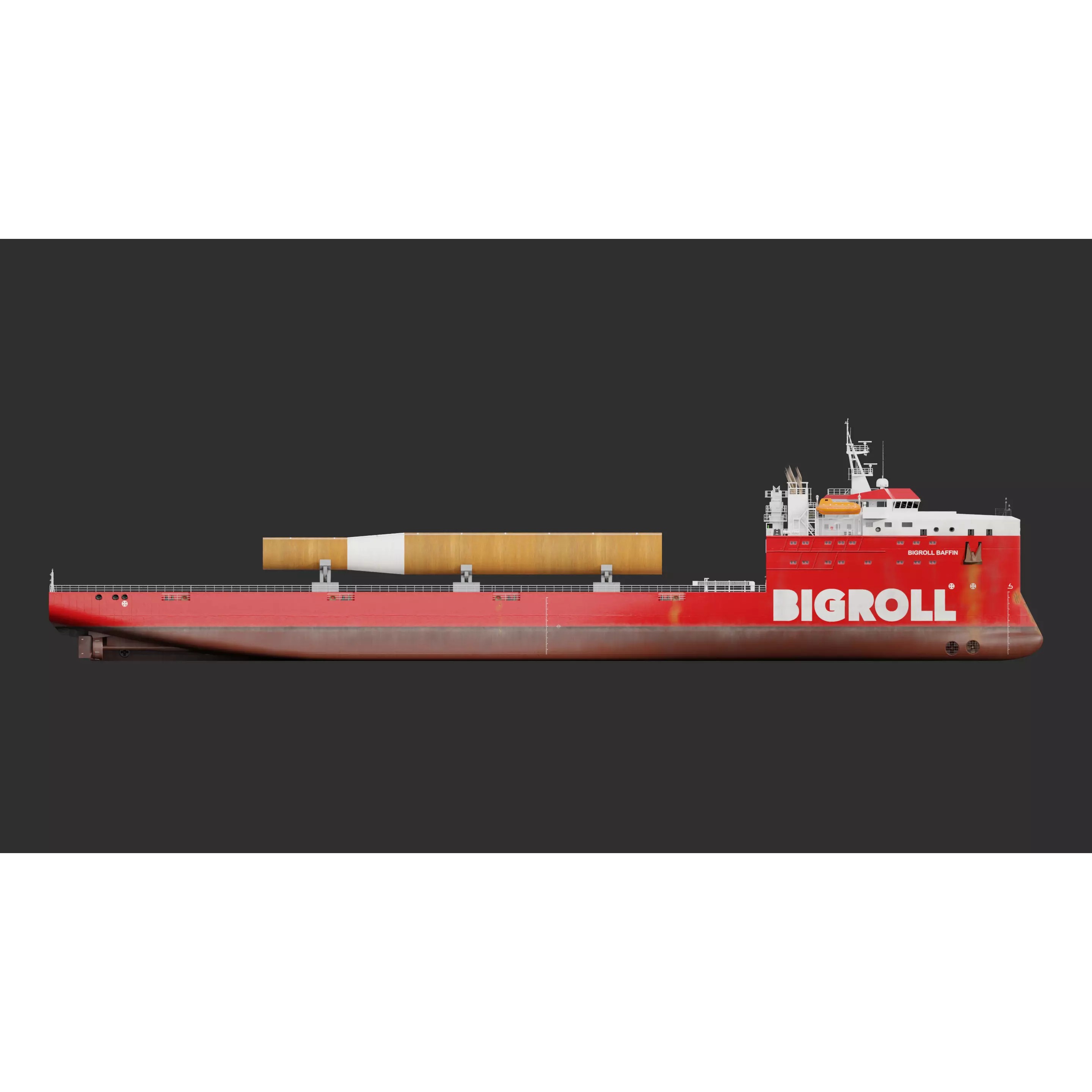 HeavyLift Vessel - Low-Poly Game-Ready 3D Model - View 5