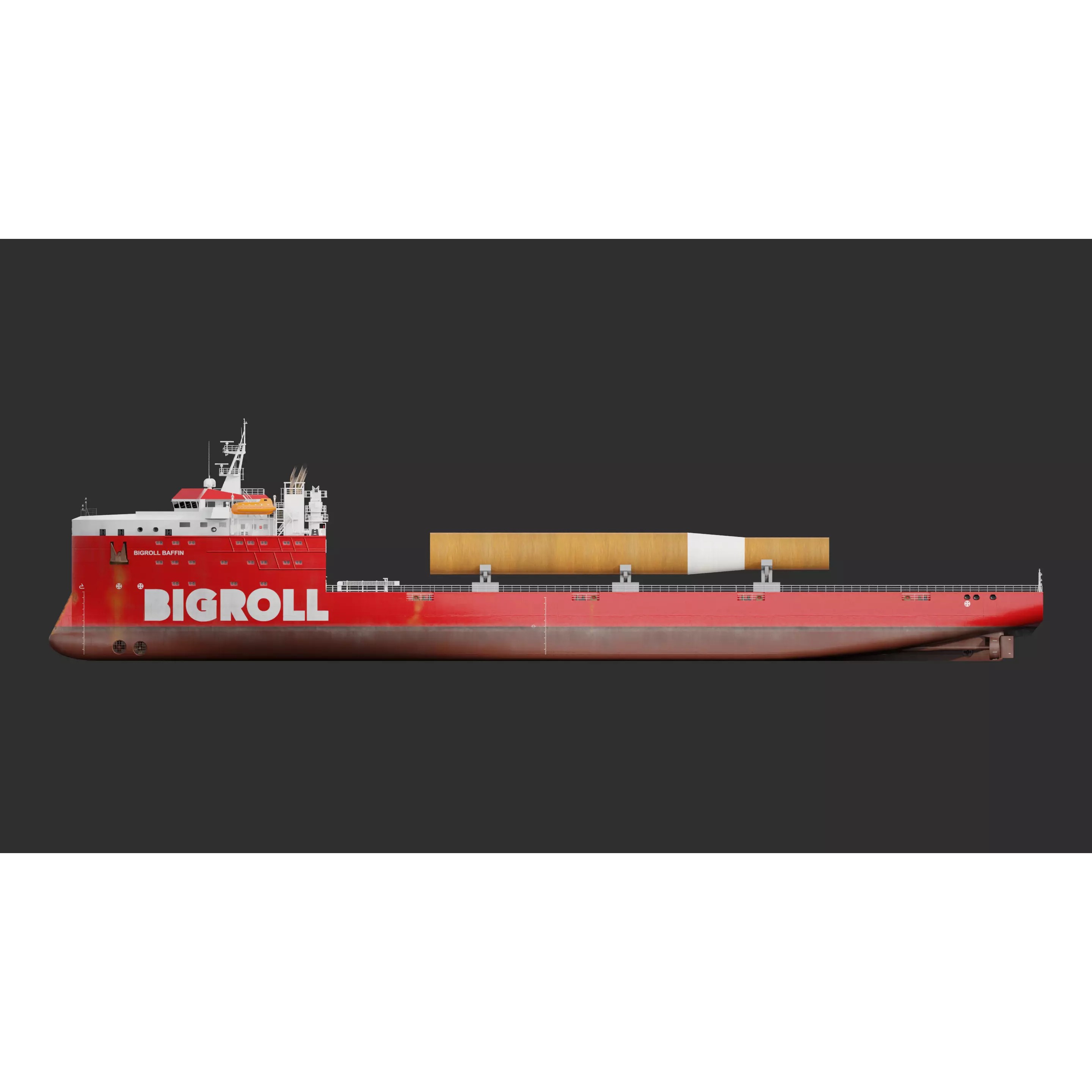 HeavyLift Vessel - Low-Poly Game-Ready 3D Model - View 7
