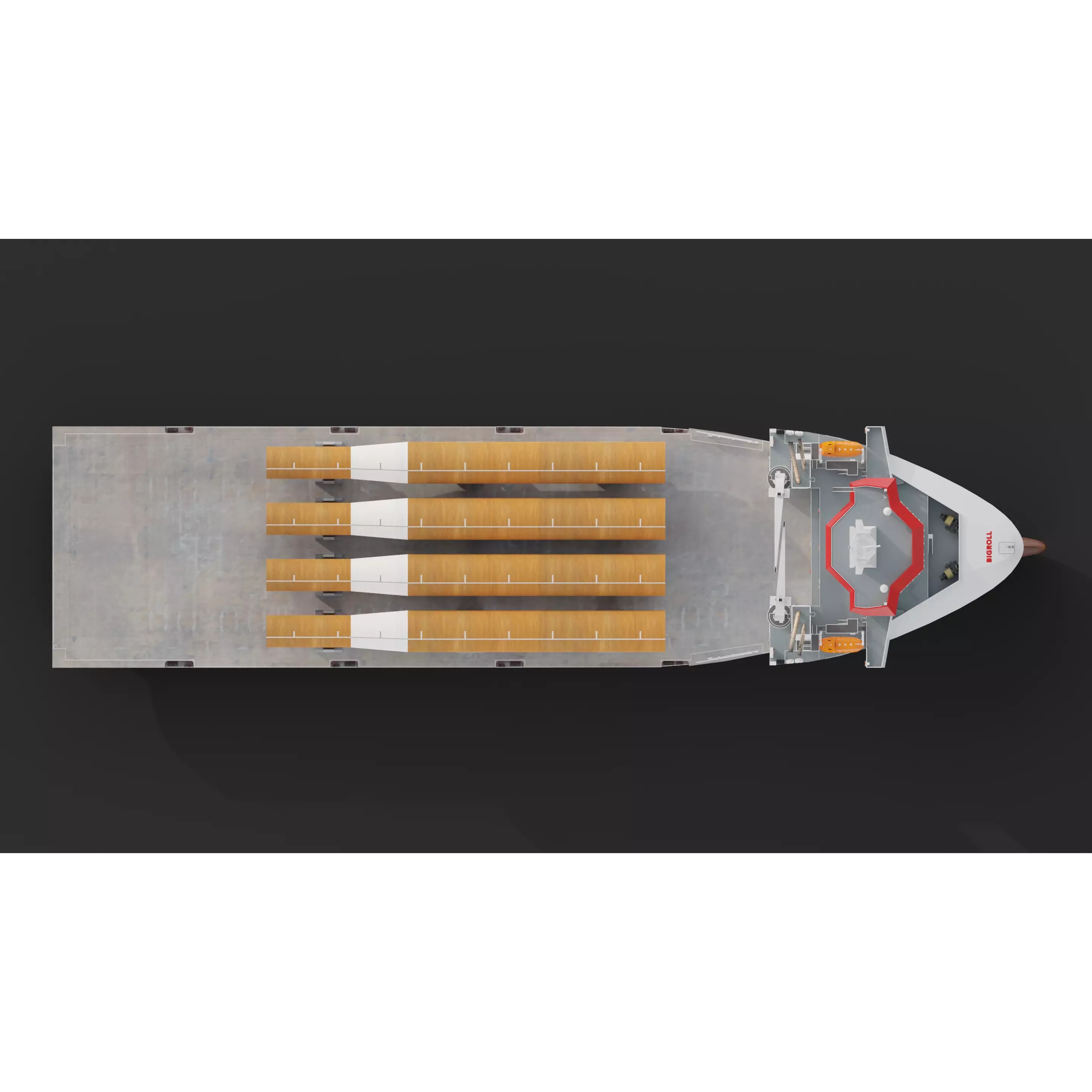 HeavyLift Vessel - Low-Poly Game-Ready 3D Model - View 8