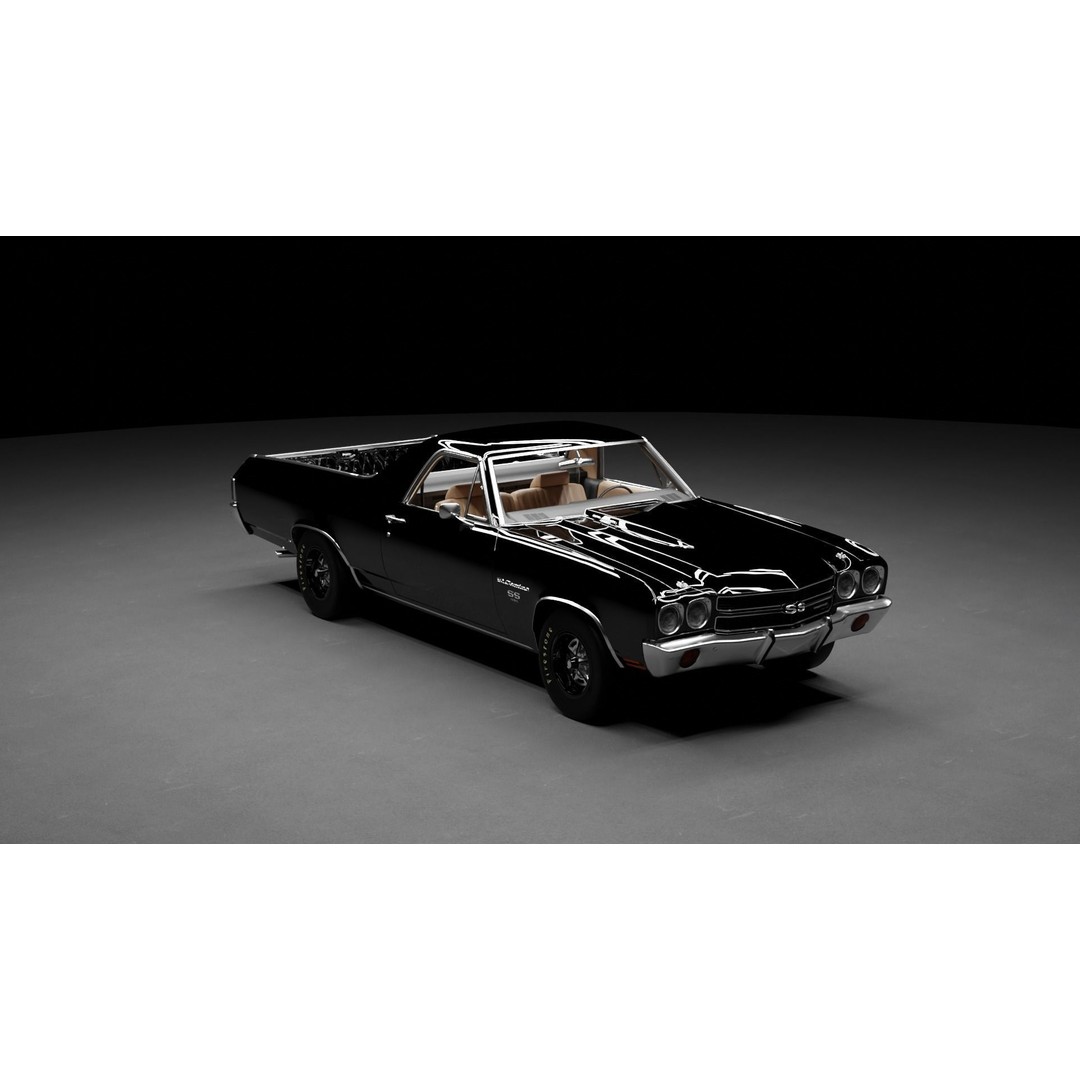 Chevrolet El Camino 3D Model – High-Fidelity Antique Vehicle Asset, FBX
