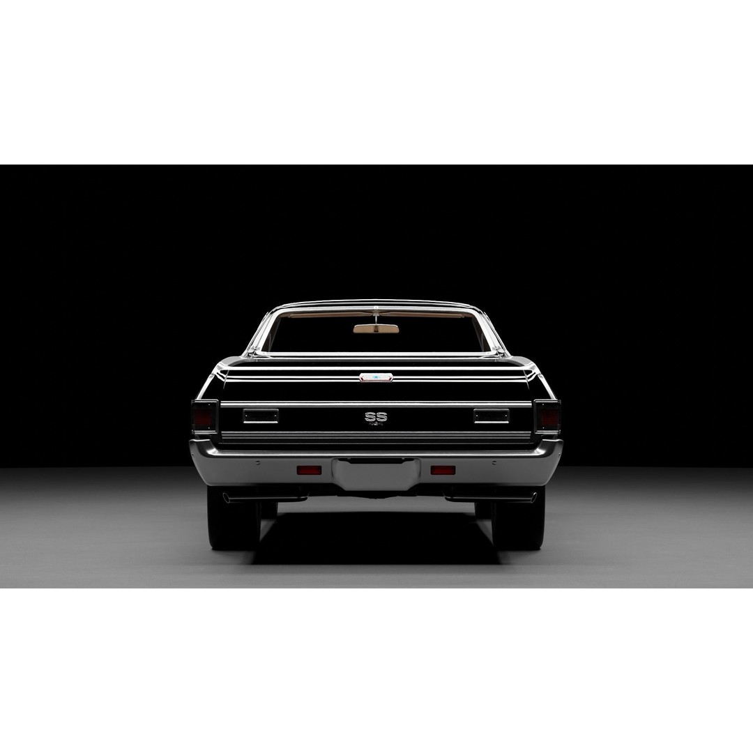 Chevrolet El Camino 3D Model – High-Fidelity Antique Vehicle Asset, FBX - View 10