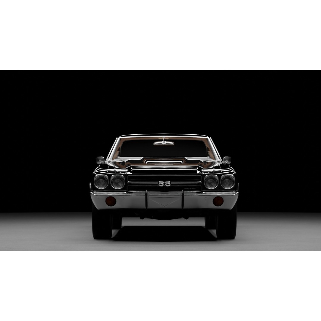 Chevrolet El Camino 3D Model – High-Fidelity Antique Vehicle Asset, FBX - View 11