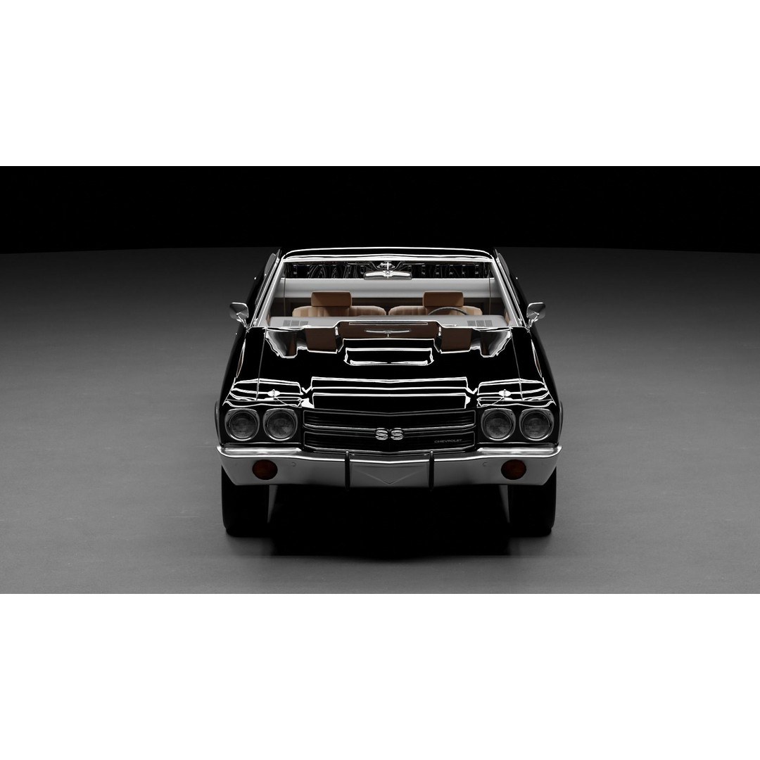 Chevrolet El Camino 3D Model – High-Fidelity Antique Vehicle Asset, FBX - View 4