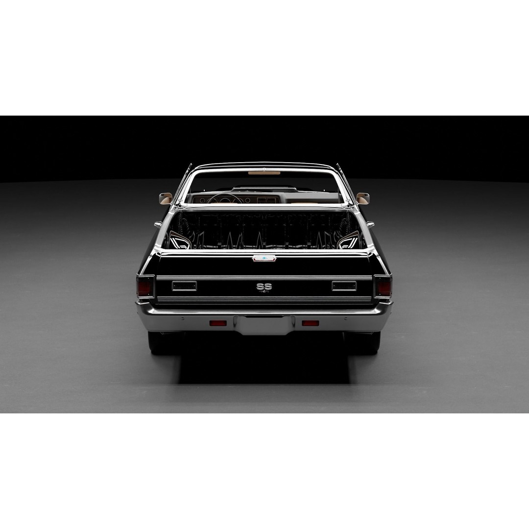 Chevrolet El Camino 3D Model – High-Fidelity Antique Vehicle Asset, FBX - View 5