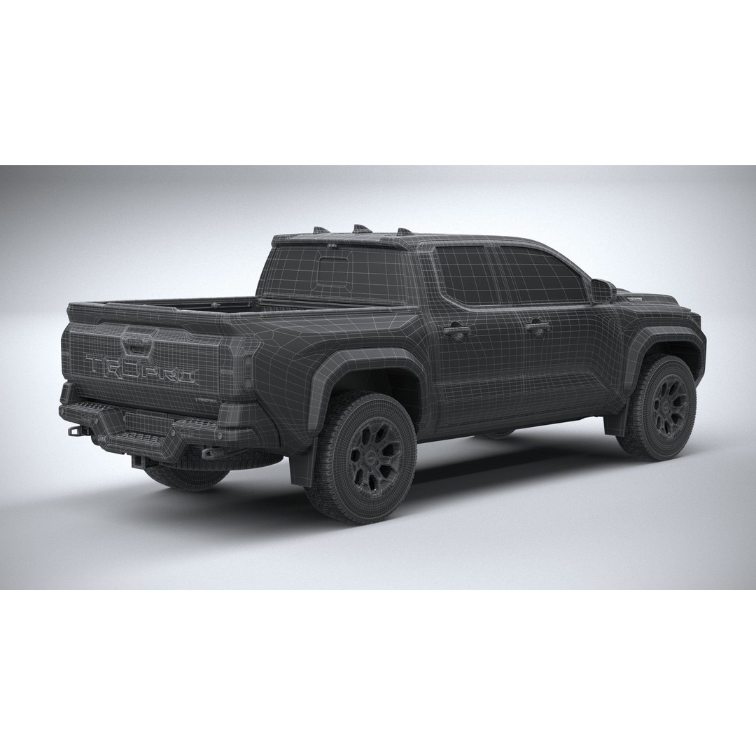 Toyota Tacoma TRD 2024 3D Model – High Poly Game Asset, FBX, OBJ