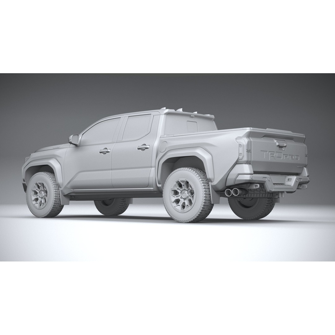 Toyota Tacoma TRD 2024 3D Model – High Poly Game Asset, FBX, OBJ - View 23