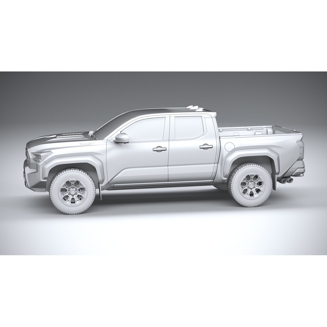 Toyota Tacoma TRD 2024 3D Model – High Poly Game Asset, FBX, OBJ - View 24