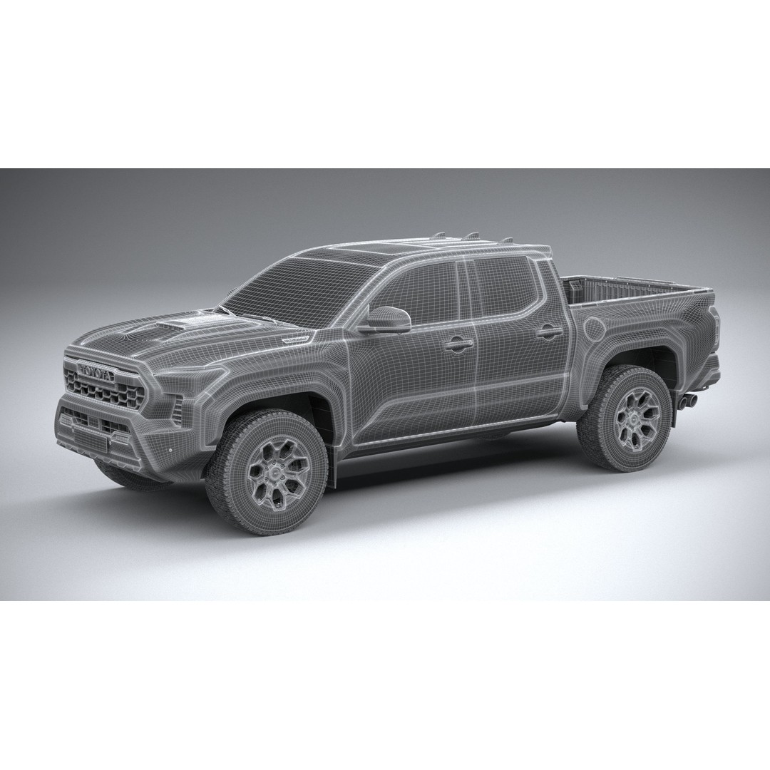 Toyota Tacoma TRD 2024 3D Model – High Poly Game Asset, FBX, OBJ - View 28