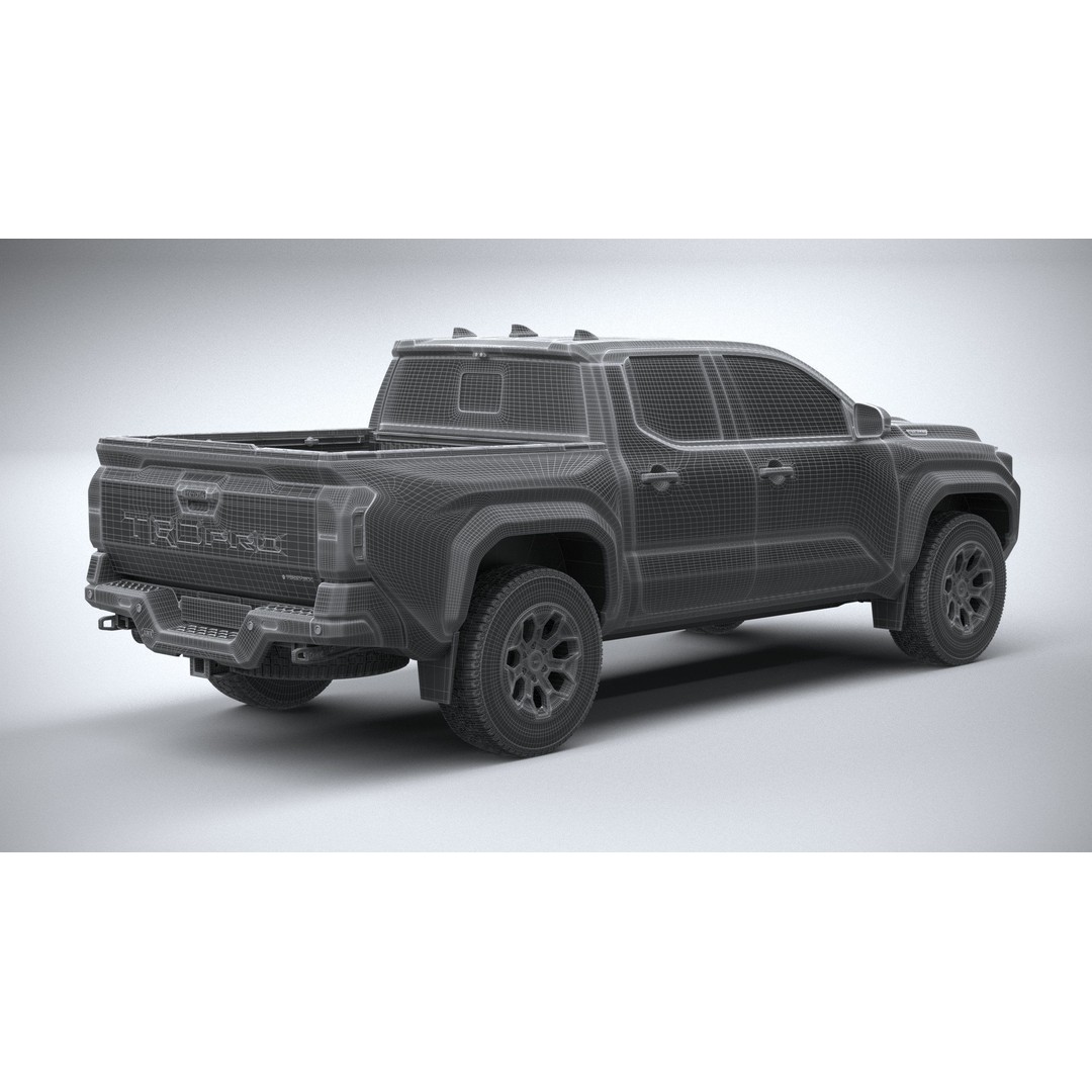 Toyota Tacoma TRD 2024 3D Model – High Poly Game Asset, FBX, OBJ - View 29