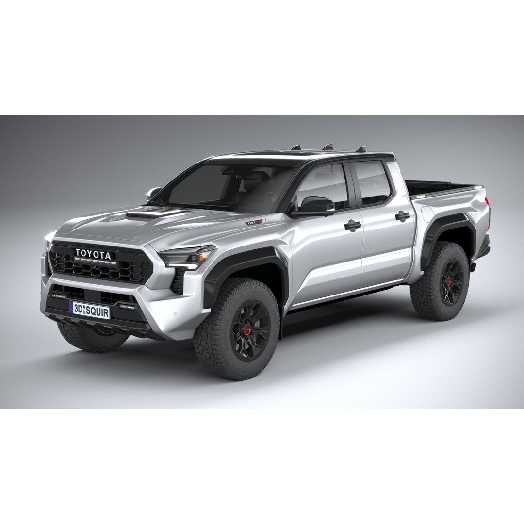 Toyota Tacoma TRD 2024 3D Model – High Poly Game Asset, FBX, OBJ - View 3