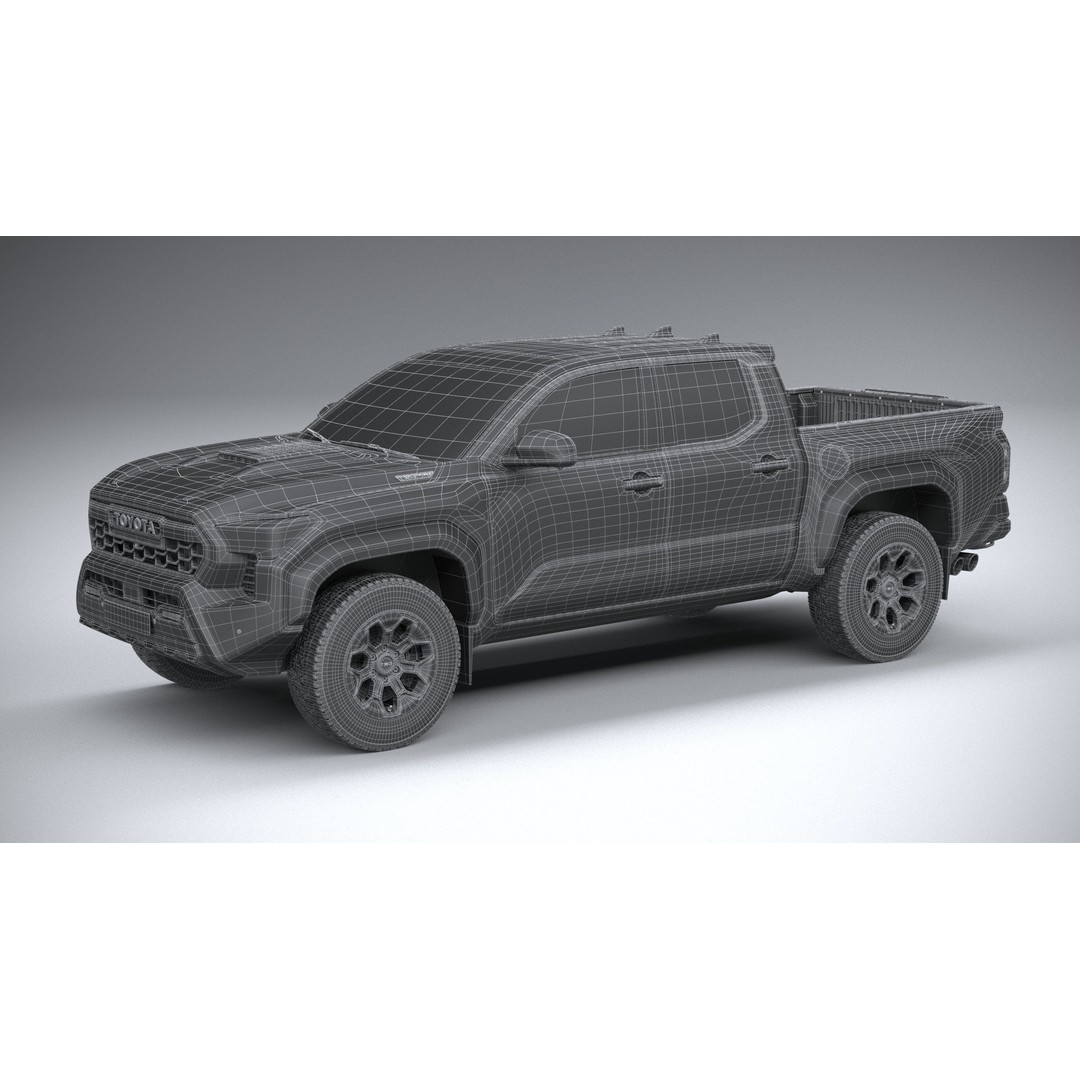 Toyota Tacoma TRD 2024 3D Model – High Poly Game Asset, FBX, OBJ - View 30