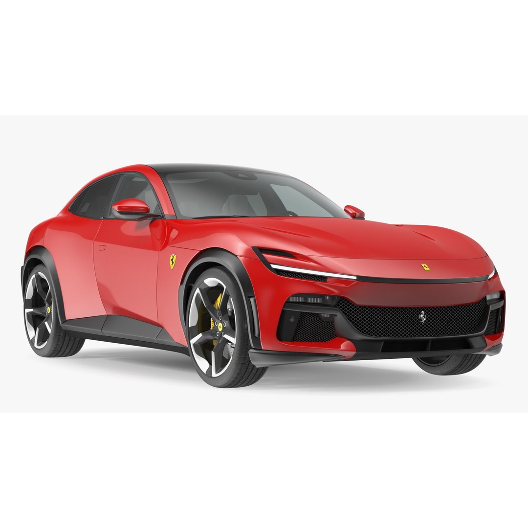 2023 Red Ferrari Purosangue SUV 3D Model – High Poly Game-Ready FBX - View 10