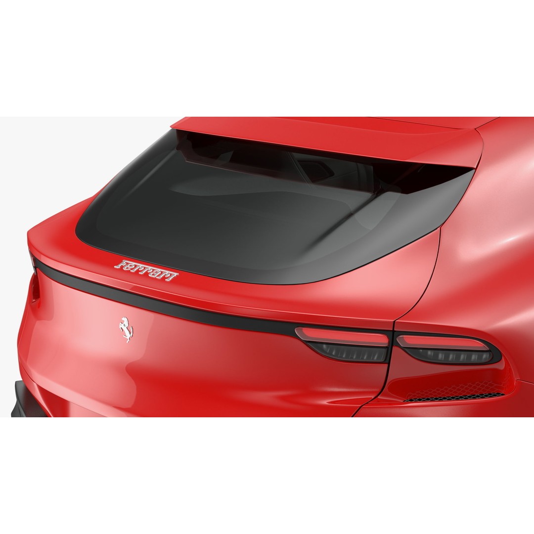 2023 Red Ferrari Purosangue SUV 3D Model – High Poly Game-Ready FBX - View 19