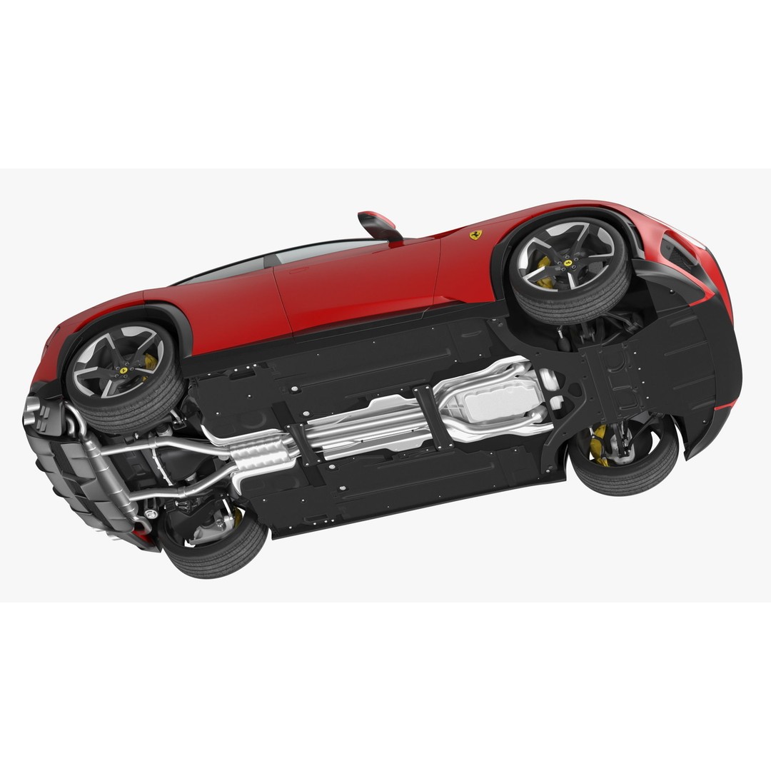 2023 Red Ferrari Purosangue SUV 3D Model – High Poly Game-Ready FBX - View 20