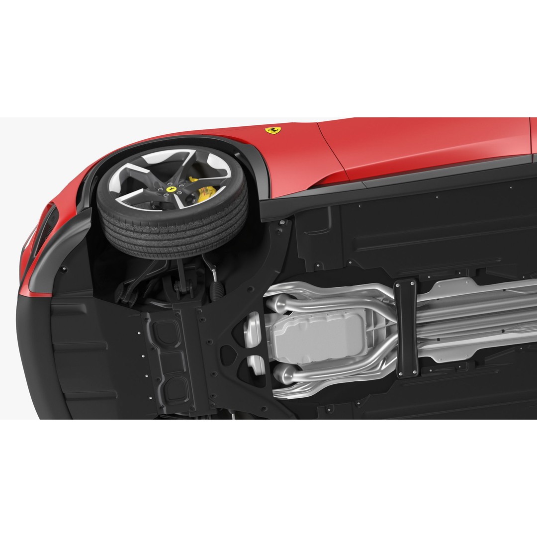 2023 Red Ferrari Purosangue SUV 3D Model – High Poly Game-Ready FBX - View 21