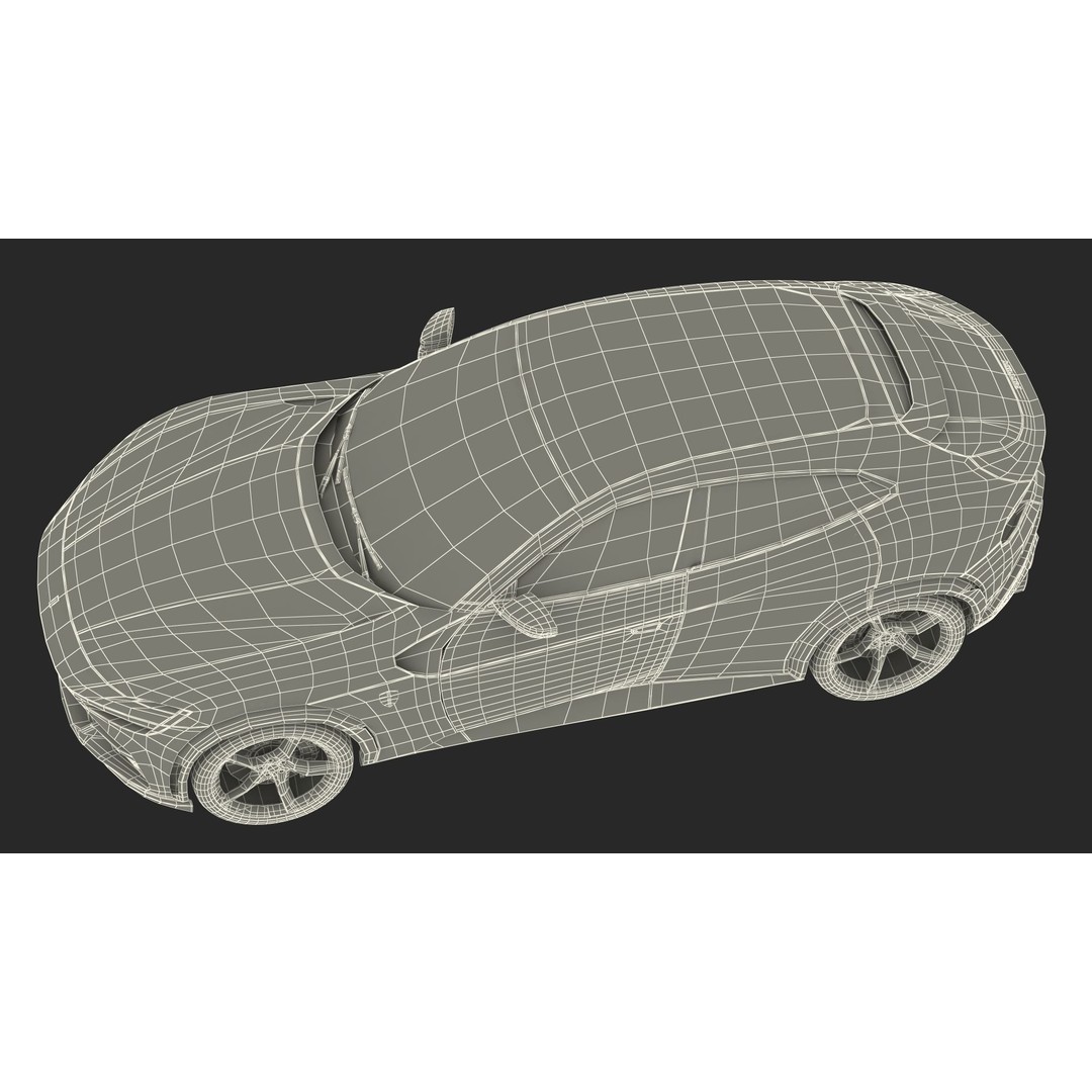 2023 Red Ferrari Purosangue SUV 3D Model – High Poly Game-Ready FBX - View 31