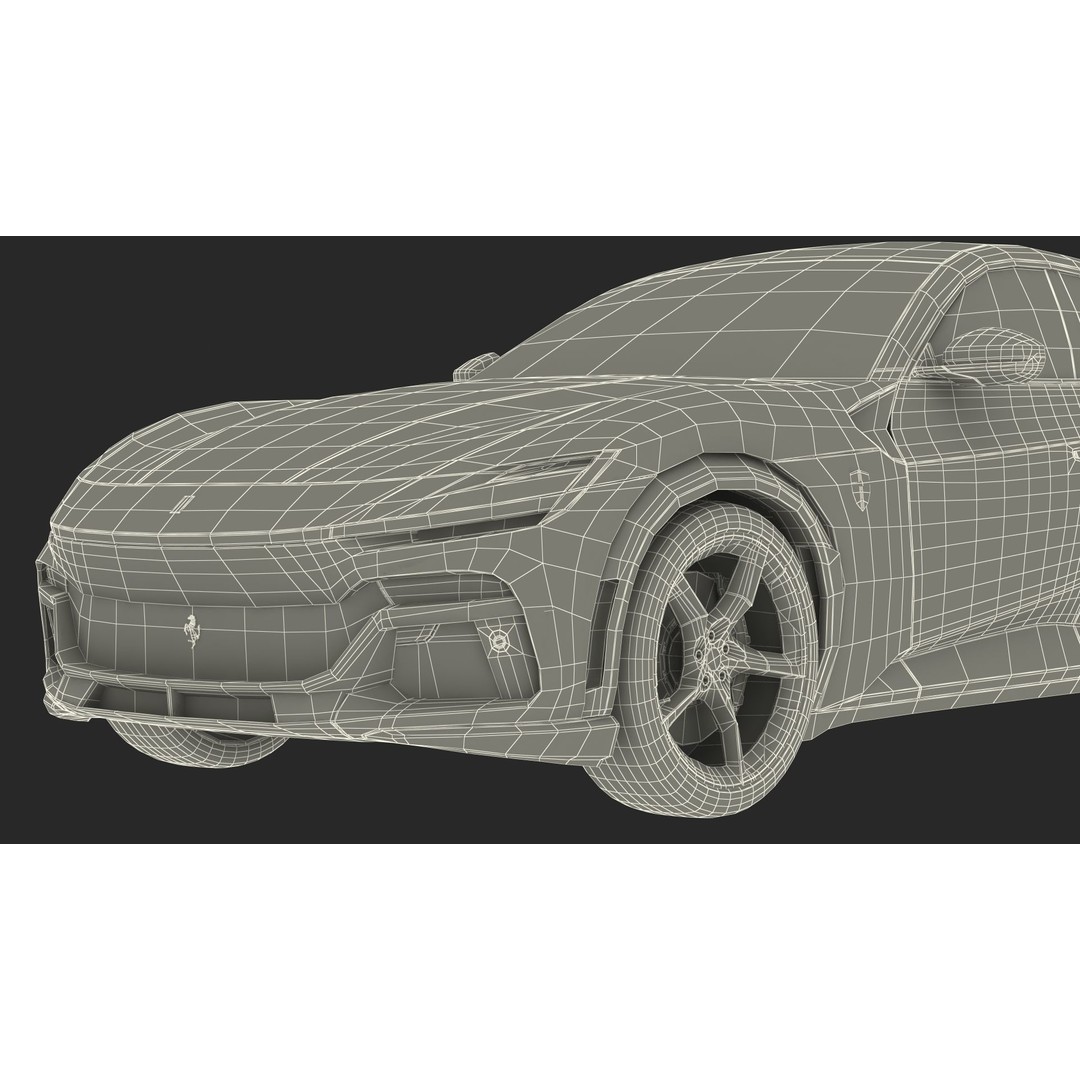 2023 Red Ferrari Purosangue SUV 3D Model – High Poly Game-Ready FBX - View 33