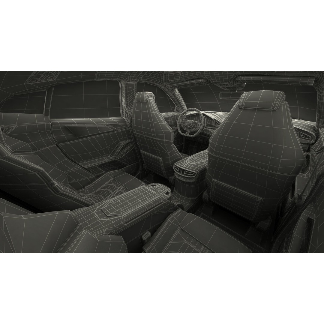 2023 Red Ferrari Purosangue SUV 3D Model – High Poly Game-Ready FBX - View 34