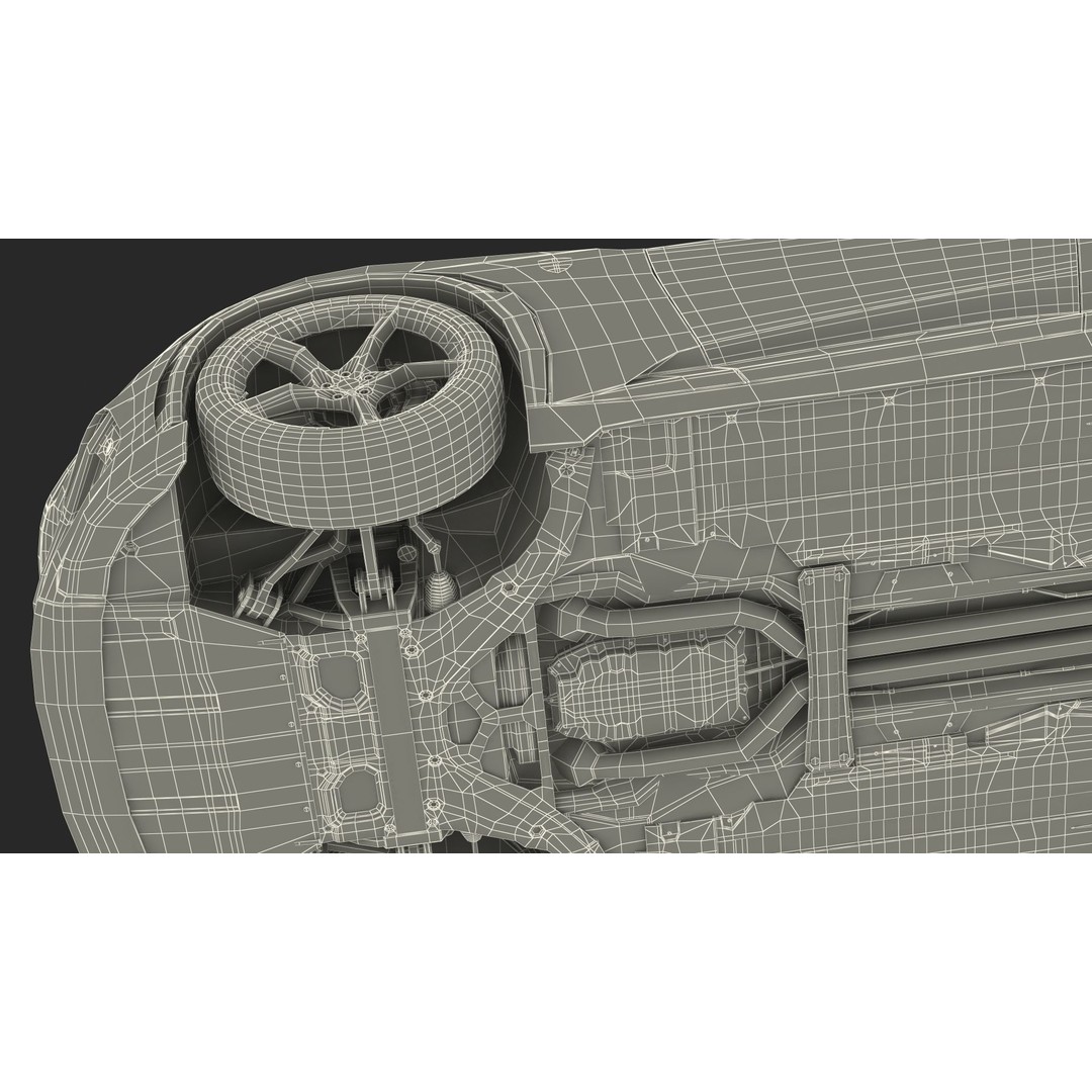 2023 Red Ferrari Purosangue SUV 3D Model – High Poly Game-Ready FBX - View 40