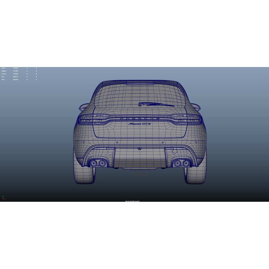 Porsche Macan 2022 3D Model – Low Poly Game-Ready Asset, FBX, OBJ
