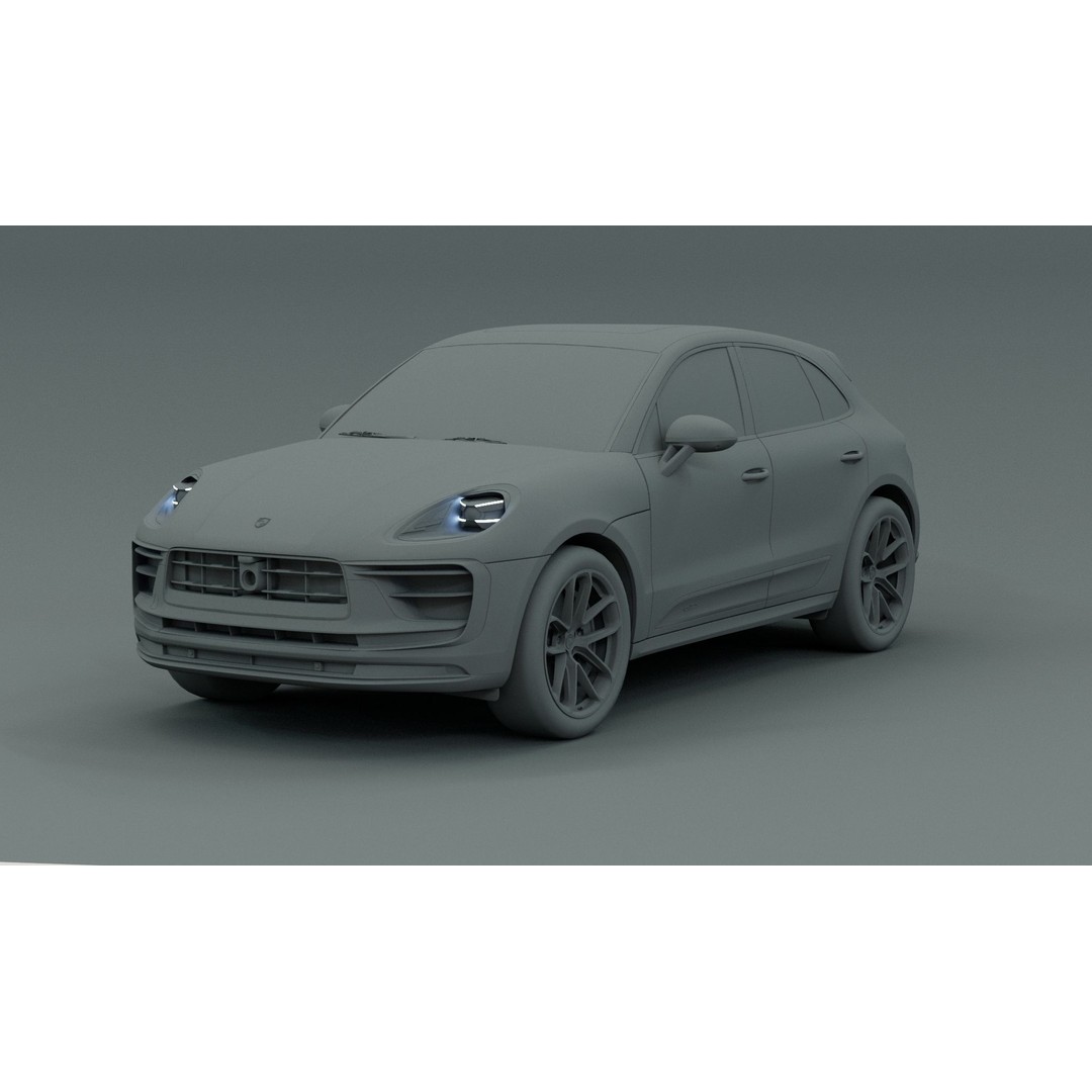 Porsche Macan 2022 3D Model – Low Poly Game-Ready Asset, FBX, OBJ - View 10