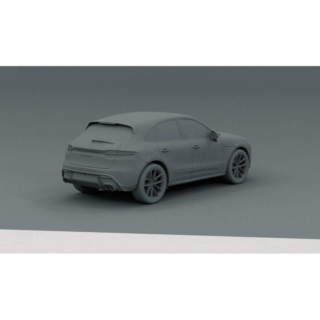 Porsche Macan 2022 3D Model – Low Poly Game-Ready Asset, FBX, OBJ - View 11