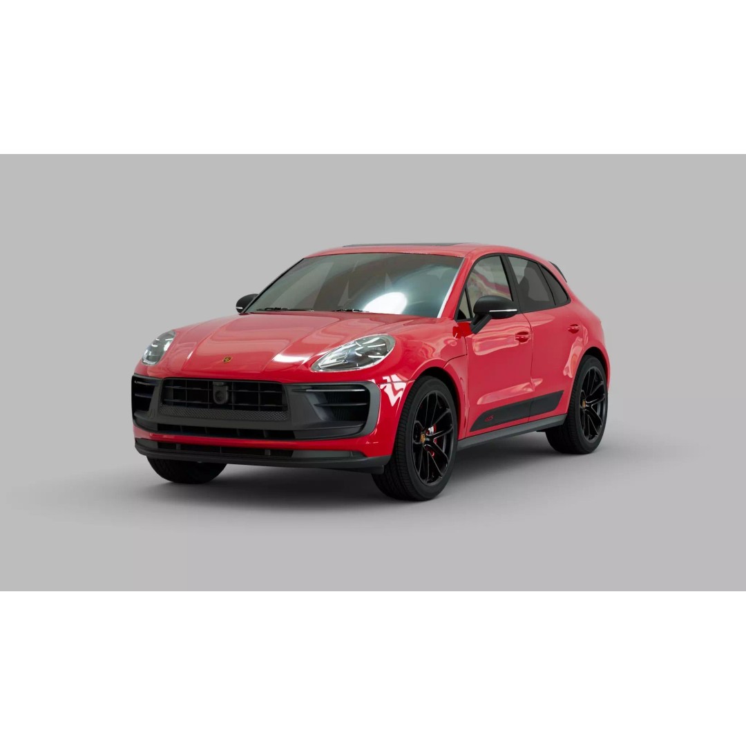 Porsche Macan 2022 3D Model – Low Poly Game-Ready Asset, FBX, OBJ - View 2