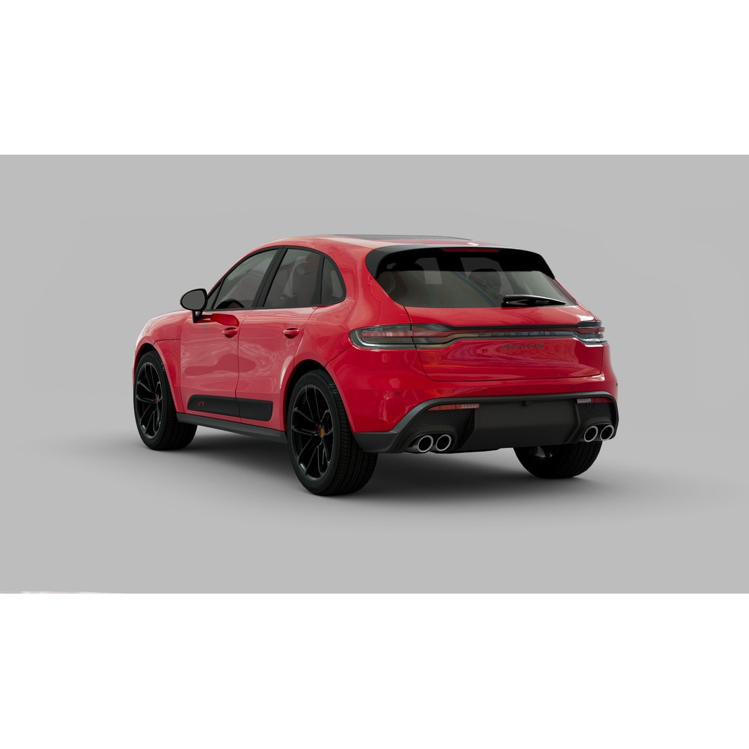 Porsche Macan 2022 3D Model – Low Poly Game-Ready Asset, FBX, OBJ - View 4