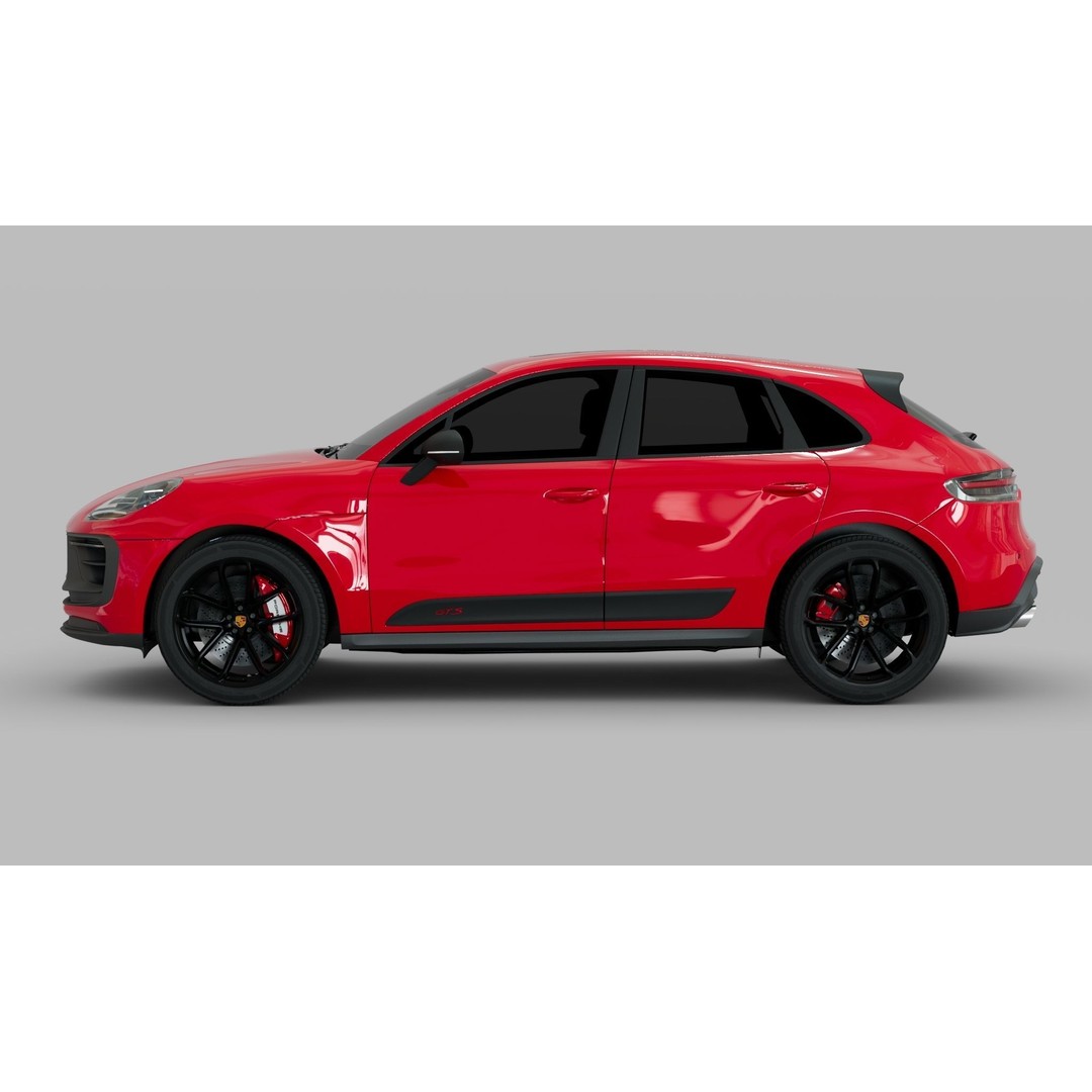 Porsche Macan 2022 3D Model – Low Poly Game-Ready Asset, FBX, OBJ - View 5