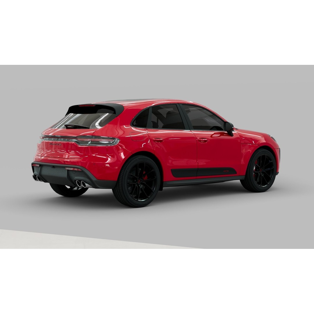 Porsche Macan 2022 3D Model – Low Poly Game-Ready Asset, FBX, OBJ - View 6