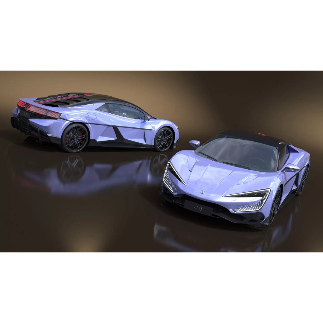BYD Yangwang U9 Violet Color 3D Model – High Poly PBR Asset, FBX, OBJ - View 10