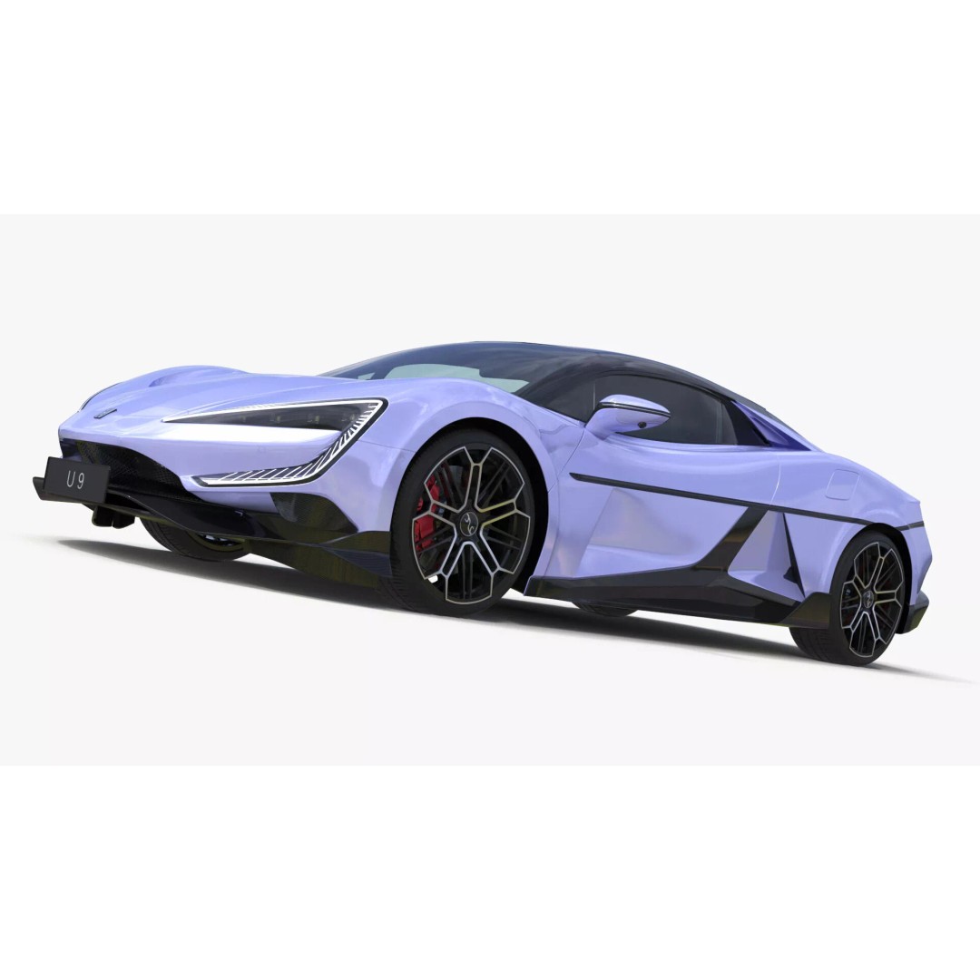BYD Yangwang U9 Violet Color 3D Model – High Poly PBR Asset, FBX, OBJ - View 22