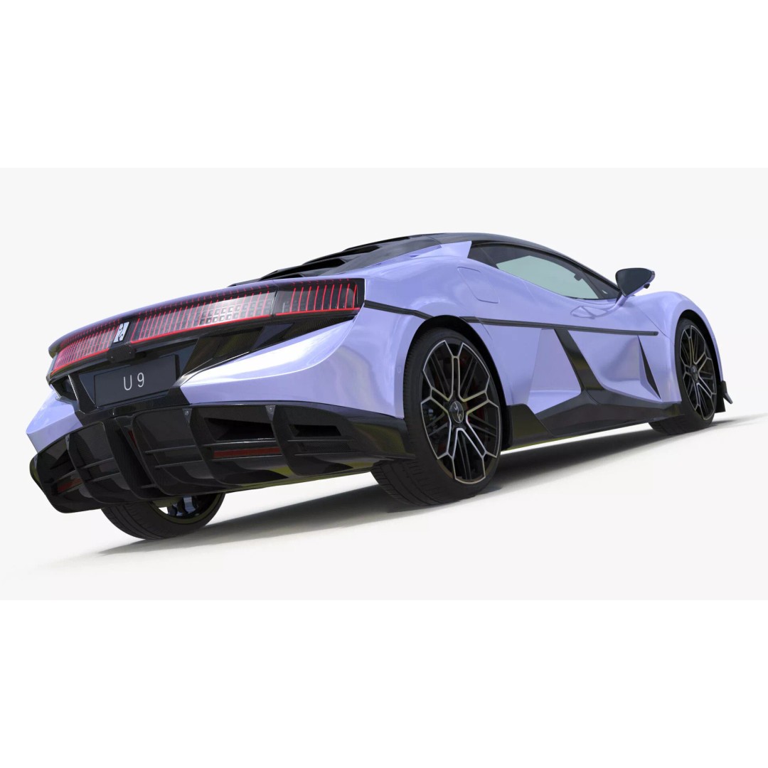 BYD Yangwang U9 Violet Color 3D Model – High Poly PBR Asset, FBX, OBJ - View 23