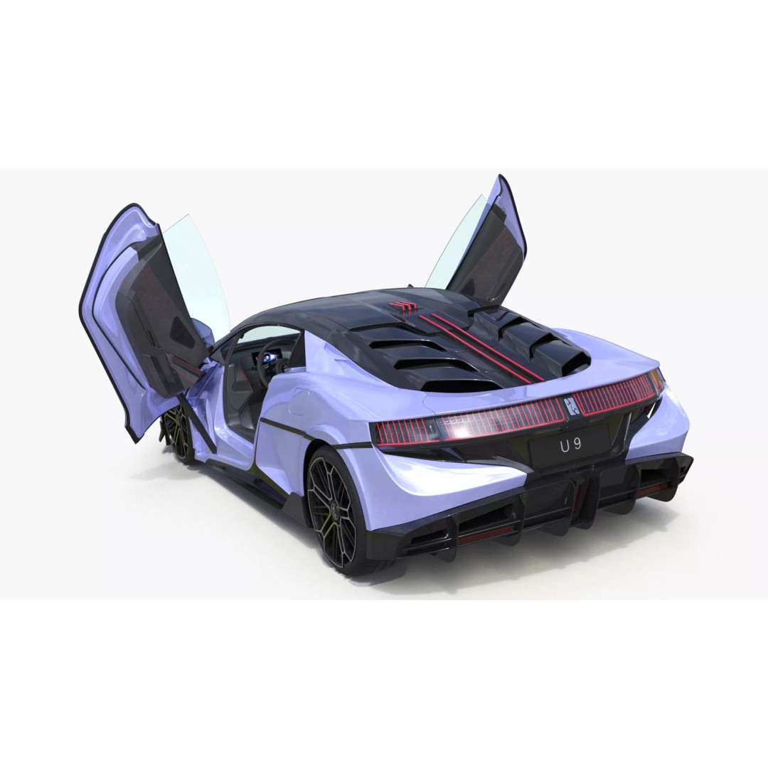 BYD Yangwang U9 Violet Color 3D Model – High Poly PBR Asset, FBX, OBJ - View 24